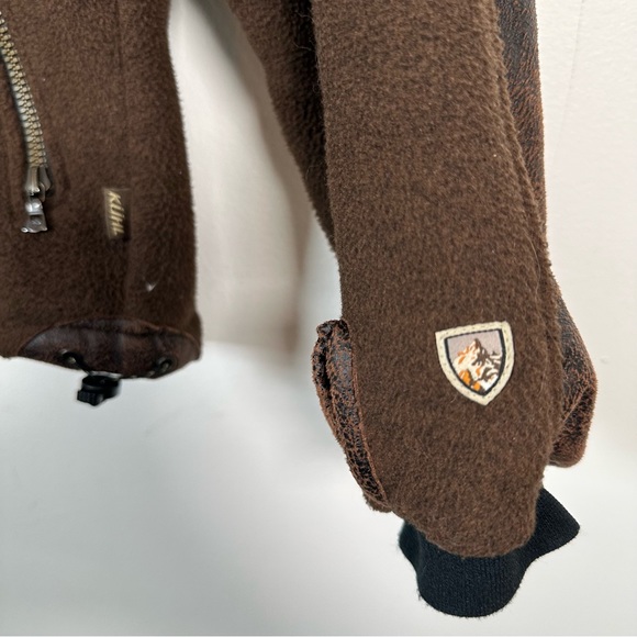 KUHL Alpenwurx Dark Brown Fleece Full Zip Jacket Men’s Size Medium - Picture 3 of 10